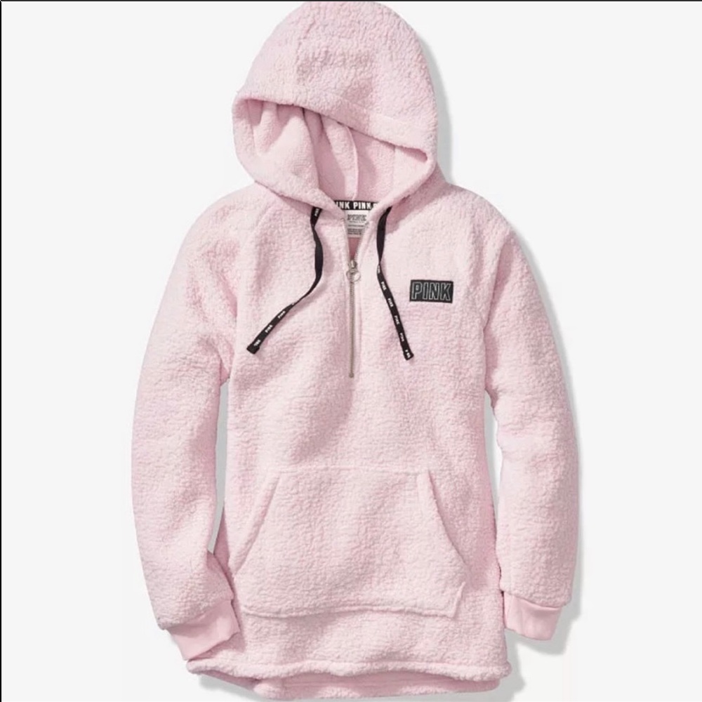 VS Pink Sherpa Hoodie sold out online. Large